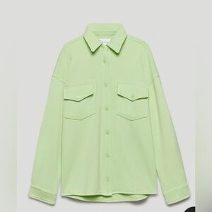 Aritzia Wilfred Free Terry Fleece Shirt Jacket